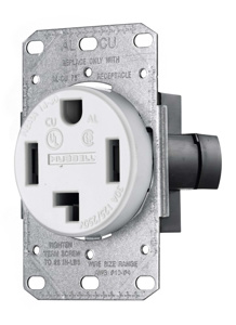 Hubbell Wiring Straight Blade Single Receptacles 30 A 125/250 V 3P4W 14-30R Residential tradeSELECT® Dry Location White