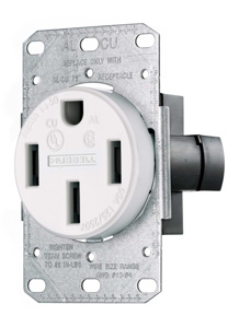 Hubbell Wiring Straight Blade Single Receptacles 50 A 125/250 V 3P4W 14-50R Residential tradeSELECT® Dry Location White