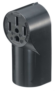 Hubbell Wiring Straight Blade Single Receptacles 50 A 125/250 V 3P4W 14-50R Residential tradeSELECT® Dry Location Black