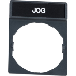Square D Harmony™ ZBY Legend Plates 22 mm JOG Black White