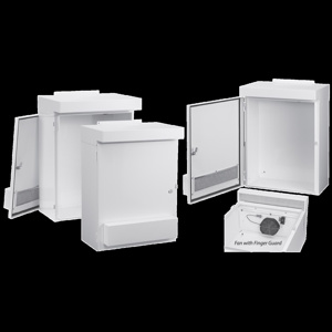 nVent HOFFMAN A3RD WeatherFlo Vented Latching Lift-off Cover N3R Enclosures with Fan 55 x 36 x 16 in Hinged Aluminum NEMA 3R