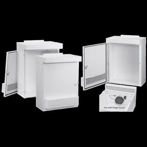 nVent HOFFMAN A3RD WeatherFlo Vented Latching Lift-off Cover N3R Enclosures with Fan Hinged Enclosure Steel