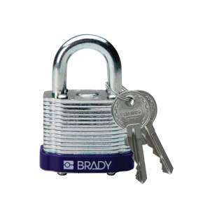 Brady Steel Padlocks - 3/4 in Shackle Purple Steel 3/4 in shackle