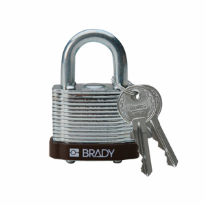 Brady Steel Padlocks - 3/4 in Shackle Brown Steel 3/4 in shackle
