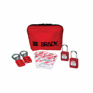 Brady Personal Padlock Pouch Kits Red Nylon