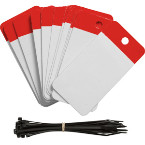 Brady Self-laminating Blank Tags 5 x 3-1/4 in Polyester 10 Mil Red