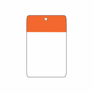 Brady Self-laminating Blank Tags 5 x 3-1/4 in Polyester 10 Mil Orange