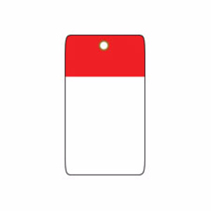 Brady Self-laminating Blank Tags 3 x 1-1/2 in Polyester 10 Mil Red