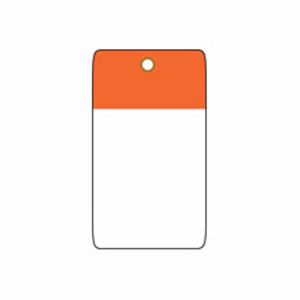 Brady Self-laminating Blank Tags 3 x 1-1/2 in Polyester 10 Mil Orange