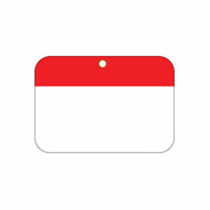 Brady Self-laminating Blank Tags 2 x 3 in Polyester 10 Mil Red