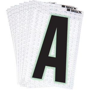 Brady 3000 Series Glow in the Dark Number and Letter Labels <em class="search-results-highlight">A</em> Black/Silver, Glow-in-the-Dark Border <em class="search-results-highlight">B</em>-309 Prismatic Reflective Sheeting