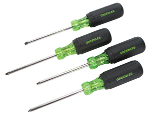 Emerson Greenlee 0353 Square Recess Tip Driver Set 4 Piece