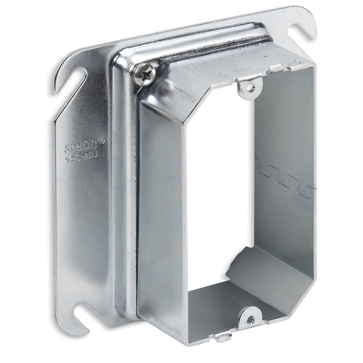 Obit 53125X 5 Squae 1-1/4" Aised Steel Plaste Ing, Dual