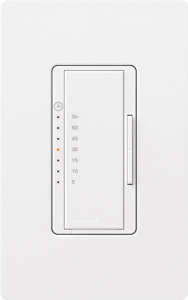 Lutron Maestro® MA-T51 Series Timer Switch Presets 7-Level Preset 5 A Lighting/3 A Fan White