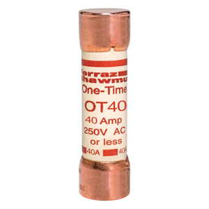 Mersen OT Series One-time General Purpose Class K5 Fuses 40 A 250 V 50/20 kA