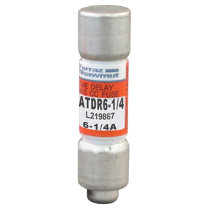 Mersen ATDR Amp-Trap 2000® Series Time Delay Class CC Fuses 6-1/4 A 600 VAC/300 VDC 200/100 kA