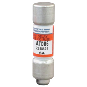 Mersen ATDR Amp-Trap 2000® Series Time Delay Class CC Fuses 6 A 600 VAC/300 VDC 200/100 kA