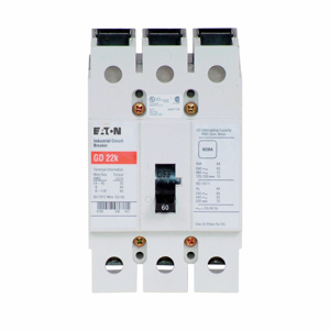 Molded Case Circuit Breakers - Unclassified Product Family 60 A 480 VAC/125/250 VDC 14 kAIC 3 Pole 3 Phase