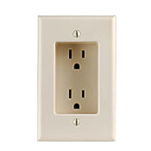 Leviton 689 Series Recessed Duplex Receptacles 15 A 125 V 2P3W 5-15R Residential Almond