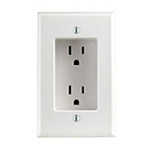 Leviton 689 Series Recessed Duplex Receptacles 15 A 125 V 2P3W 5-15R Residential White