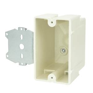 Allied Moulded fiberglassBOX™ 1096-Z Series New Work Bracket Boxes Switch/Outlet Box Offset Bracket - 1/4 inch 3 in Nonmetallic