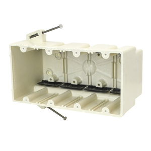 Allied Moulded fiberglassBOX™ 4304 Series New Work Nail-on Boxes Switch/Outlet Box Nails 3-9/16 in Nonmetallic