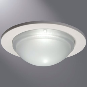 Cooper Lighting Solutions 5054 Series 5 in Trims White Showerlight, Drop Dome