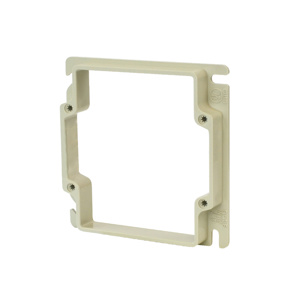 Allied Moulded FiberglassBox™ 9346 Series 4 Square 2-Device Plaster Rings Nonmetallic 0.625 in