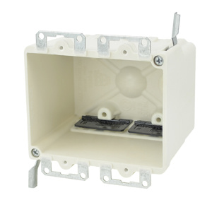 Allied Moulded fiberglassBOX™ 9329 Series Old Work Boxes with Metal Ears Switch/Outlet Box Ears, Wings 3-1/4 in Nonmetallic