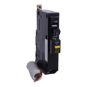 Square D QOB™ GFEP Molded Case Bolt-on Circuit Breakers 25 A 120 VAC 22 kAIC 1 Pole 1 Phase