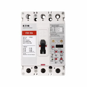 Eaton FDE Series F Frame Molded Case Circuit Breakers 80 A 600 VAC/250 VDC 3 Pole