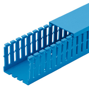 Panduit Panduct® Type F Narrow Slot Wiring Duct 2 in x 4 in x 6 ft Intrinsic Blue Cover Not Included