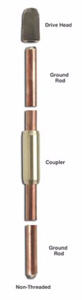 Hubbell Power Ground Rods 5/8 in 10 ft Copper Bonded Steel