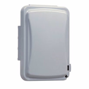 Hubbell Electrical MM110 Series Weatherproof Outlet Box Covers Polycarbonate 1 Gang Gray
