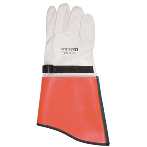 Honeywell Salisbury ILPM Series No Cuff Leather Protection Gloves 11/11.5 Cowhide Leather, Vinyl Orange