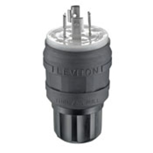 Leviton Wetguard® Locking Plugs 20 A 480 V 3P4W L16-20P Uninsulated Wetguard® Wet Location