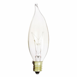 Satco Products CA8 Incandescent Lamps 130 V 15 W 95 lm Candelabra (E12)