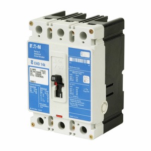 Eaton EHD Series C Molded Case Industrial Circuit Breakers 20 A 480 VAC/250 VDC 14 kAIC 3 Pole 3 Phase