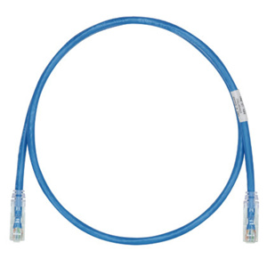 Panduit Cat6 Riser Patch Cords Unshielded RJ45, Booted 7 ft 24/4PR Blue