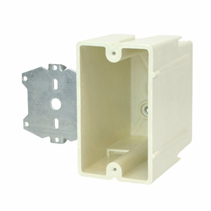 Allied Moulded Nonmetallic <em class="search-results-highlight">Switch</em> / Outlet Boxes 1 Gang Nails New Work 3-9/16 in
