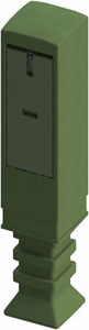 Nordic Fiberglass MPP-14 Series Meter Pedestal Plastic 14 in W x 14 in D x 80 in H Munsell Green