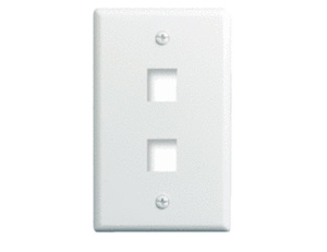 Pass & Seymour WP3402 On-Q® Series Faceplates 1 Gang 2 Port White