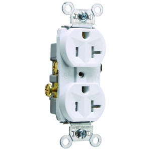 Pass & Seymour TR20 Series Duplex Receptacles 20 A 125 V 2P3W 5-20R Commercial Tamper-resistant White