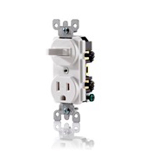 Leviton Decora® T5225 Series Combination Devices 15 A 125 V Toggle/Receptacle 5-15R