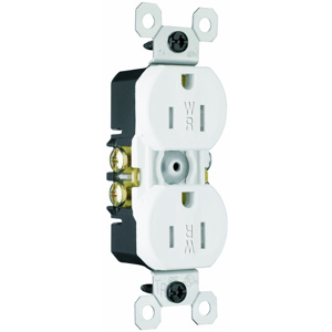 Pass & Seymour 3232-TRWR Series Duplex Receptacles White 15 A 5-15R Residential Tamper-resistant, Weather-resistant