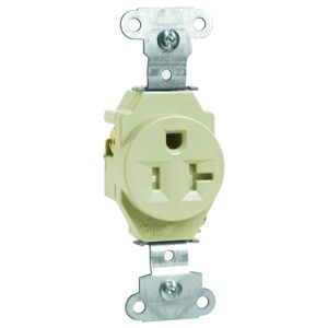 Pass & Seymour TR5351 Series Single Receptacles 20 A 125 V 2P3W 5-20R Commercial Tamper-resistant Light Almond