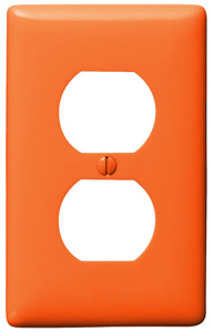 Hubbell Wiring Standard Duplex Wallplates 1 Gang Orange Nylon Device