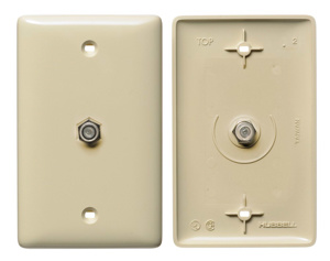 Hubbell Wiring NS750 Netselect® Series Faceplates 1-Coax Ivory