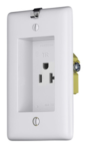 Hubbell Wiring Straight Blade Single Receptacles 20 A 125 V 2P3W 5-20R Residential tradeSELECT® Tamper-resistant White