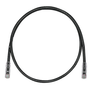 Panduit Cat6 Riser Patch Cords Unshielded RJ45, Booted 7 ft 24/4PR Black